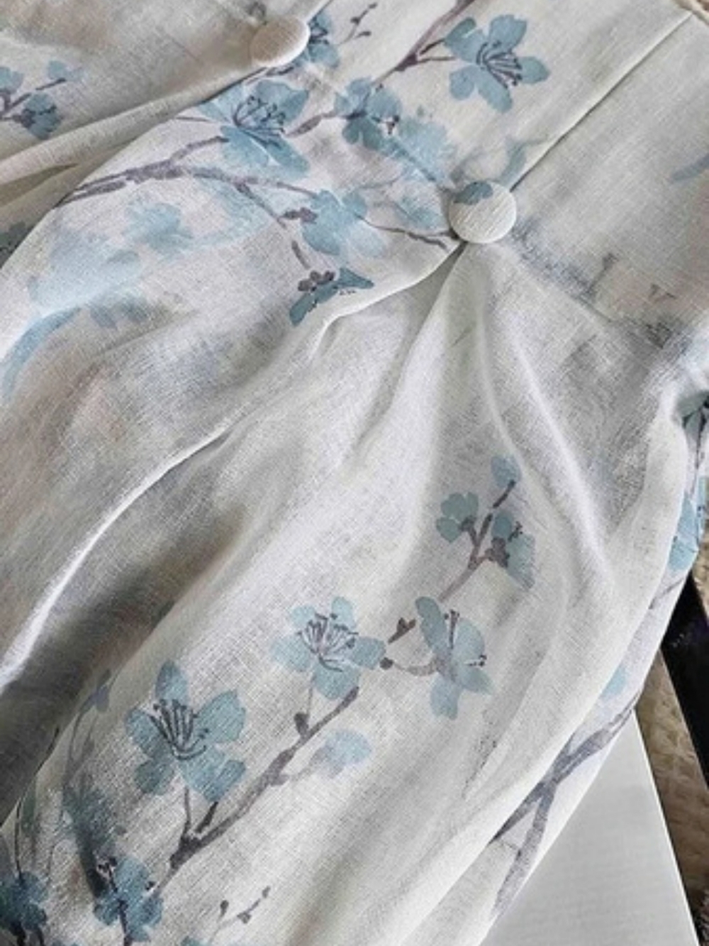 DKNY Spring Blossom Sheer Inverted Pleat with Back Tab Panels Floral Curtains
